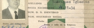 Carnet de HUNOSA de José Vicente Rodríguez Iglesias "Facuriella"